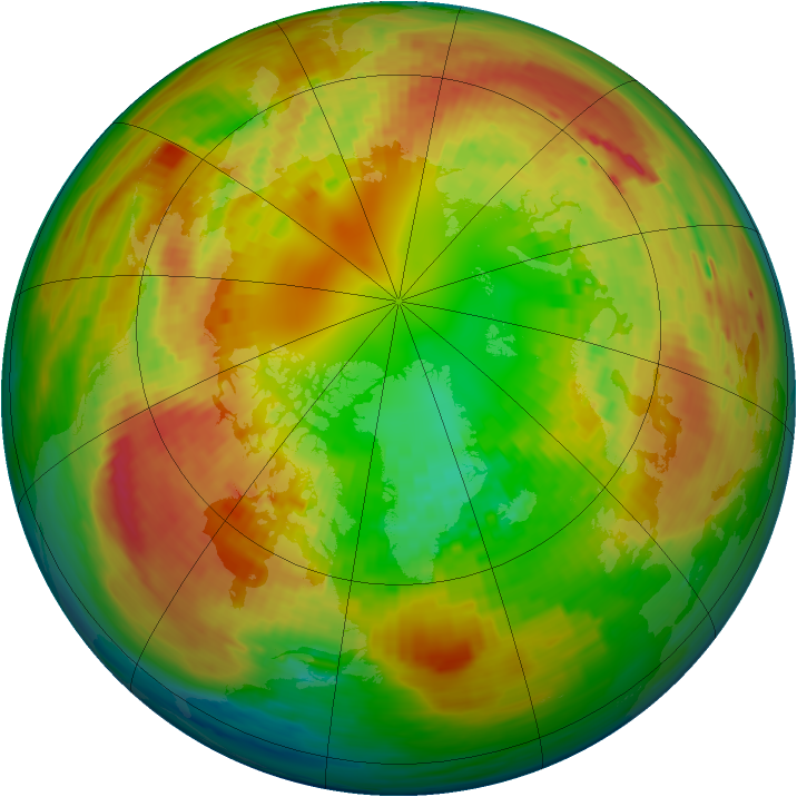 Arctic ozone map for 24 February 1994